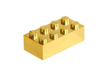 Brique de Lego en or