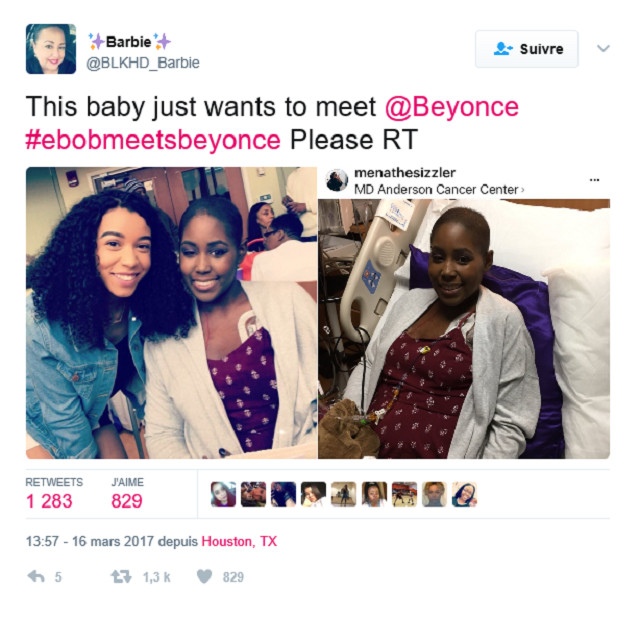 Beyoncé exauce le souhait d’une enfant malade
