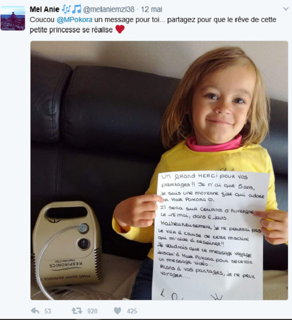 M. Pokora réalise le rêve d'une enfant malade