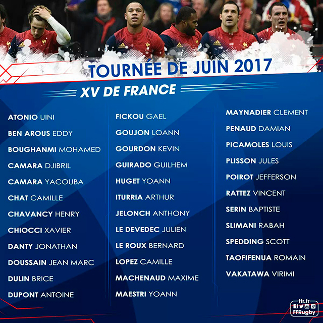 Arrivée et composition du XV de France à La Réunion Arrivée et composition du XV de France à La Réunion