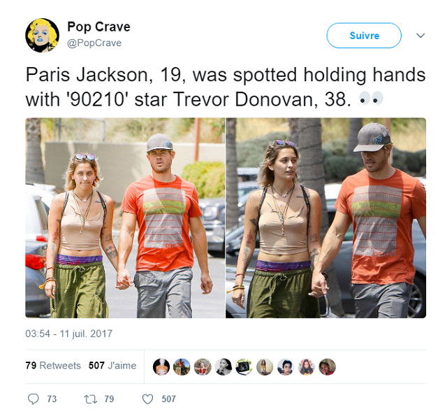 Paris Jack­son en couple avec un homme deux fois plus âgé! 