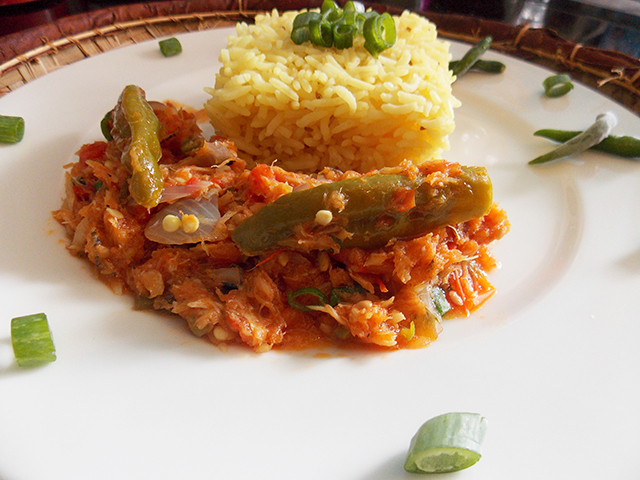 Rougail la morue gros piment Rougail la morue gros piment