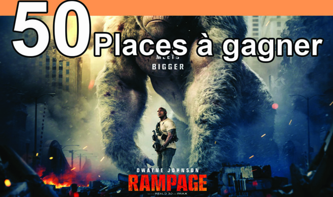 Cinéma - 50 places à gagner pour "Rampage" avec le réseau ICC
