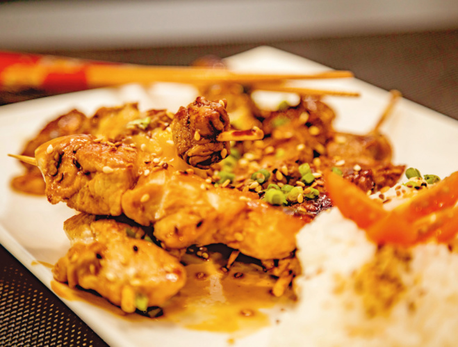 Brochettes de poulet à la Japonaise