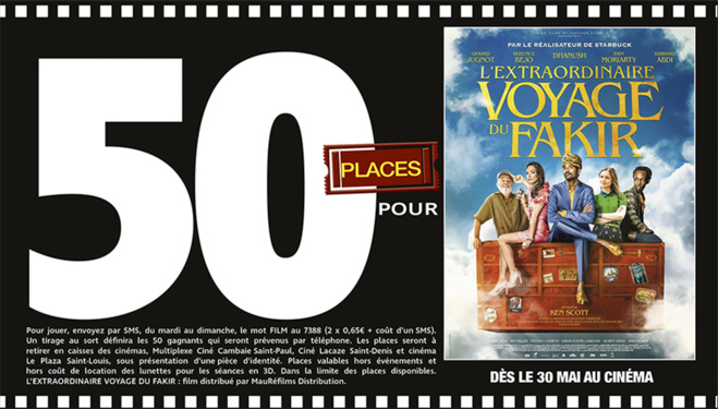 Cinéma - 50 places à gagner pour “L'extraordinaire voyage du Fakir” avec le réseau Mauréfilms