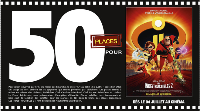 Cinéma - 50 places à gagner pour “Les indestructibles 2” avec le réseau Mauréfilms