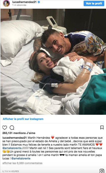 Champion du monde - Lucas Hernandez, il est papa ! Champion du monde - Lucas Hernandez, il est papa !