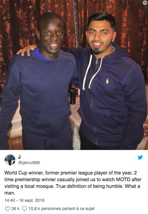 N’Golo Kanté : quand le champion du monde passe une soirée chez un fan après avoir raté son train N’Golo Kanté : quand le champion du monde passe une soirée chez un fan après avoir raté son train