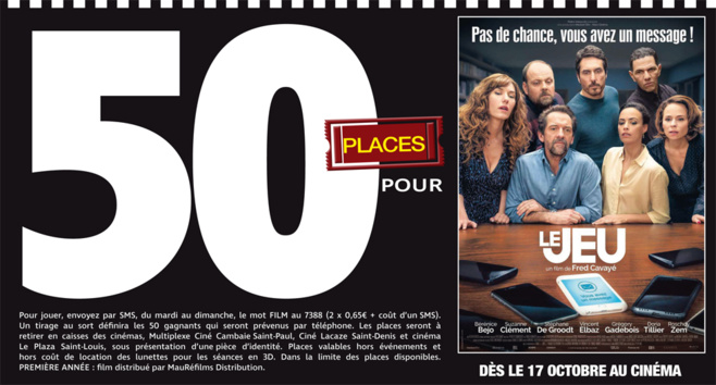 Cinéma - 50 places à gagner pour " Le Jeu" avec le réseau Mauréfilms