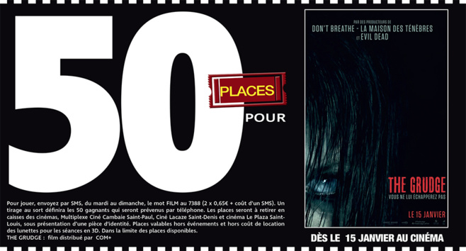 Cinéma - 50 places à gagner pour " THE GRUDGE " avec le réseau Mauréfilms