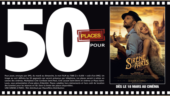 Cinéma - 50 places à gagner pour "Une Sirène à Paris" avec le réseau Mauréfilms