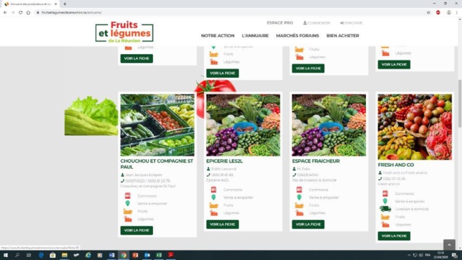L'Association Réunionnaise Interprofessionnelle des Fruits & Légumes lance sa plateforme