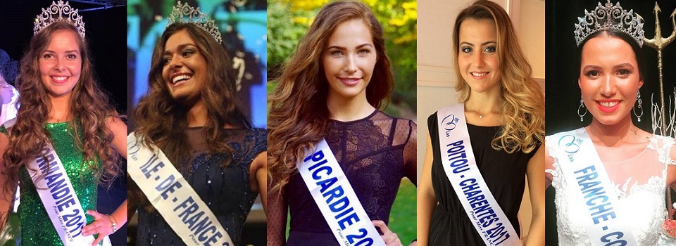 Miss France 2018 : Miss Normandie, Ile-de-France, Picardie, Poitou-Charentes et Franche-Comté élues