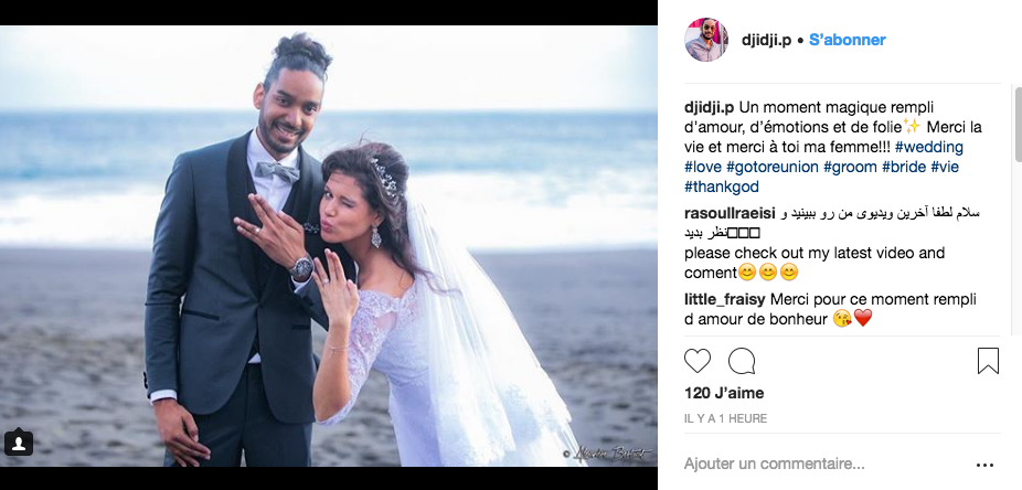 Mariage : Toutes nos félicitations à Vanille et Hadjee !