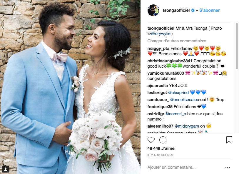 Jo-Wilfried Tsonga et Noura El Swekh se sont mariés