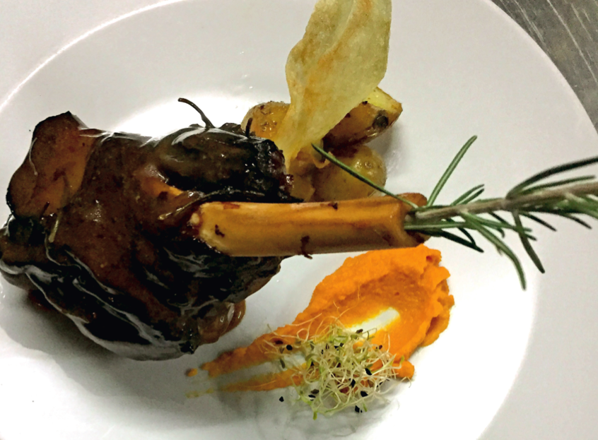 Souris d’agneau braisée au cidre