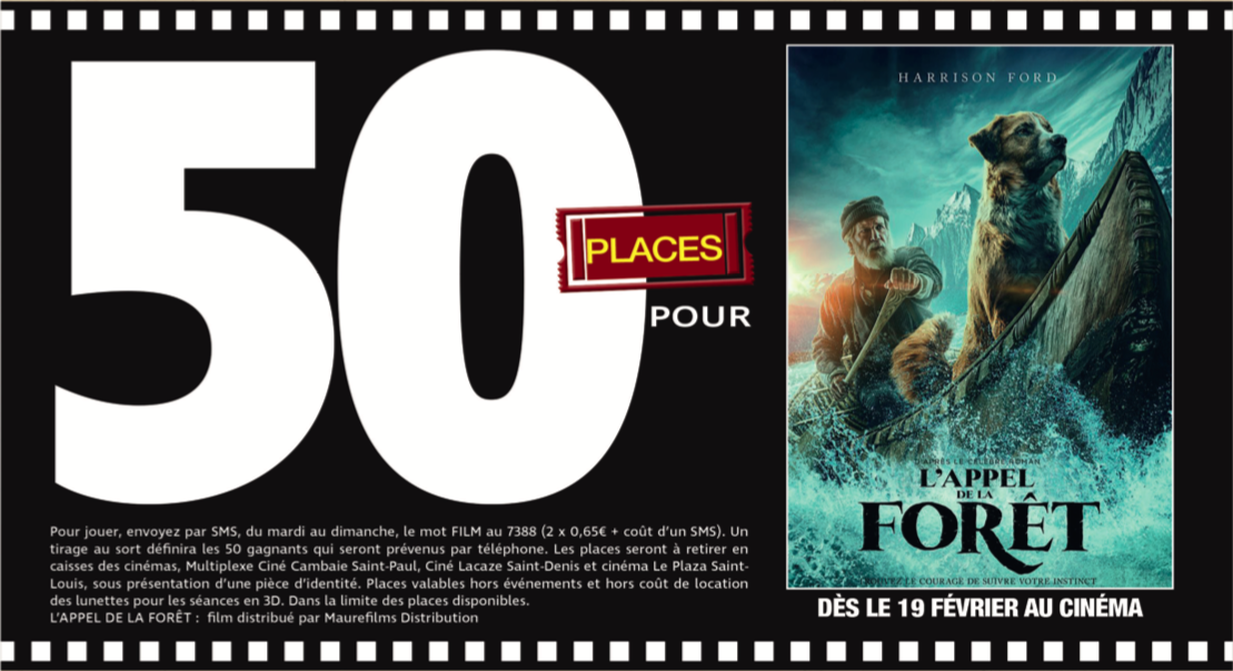 Cinéma - 50 places à gagner pour " L'appel de la Forêt " avec le réseau Mauréfilms