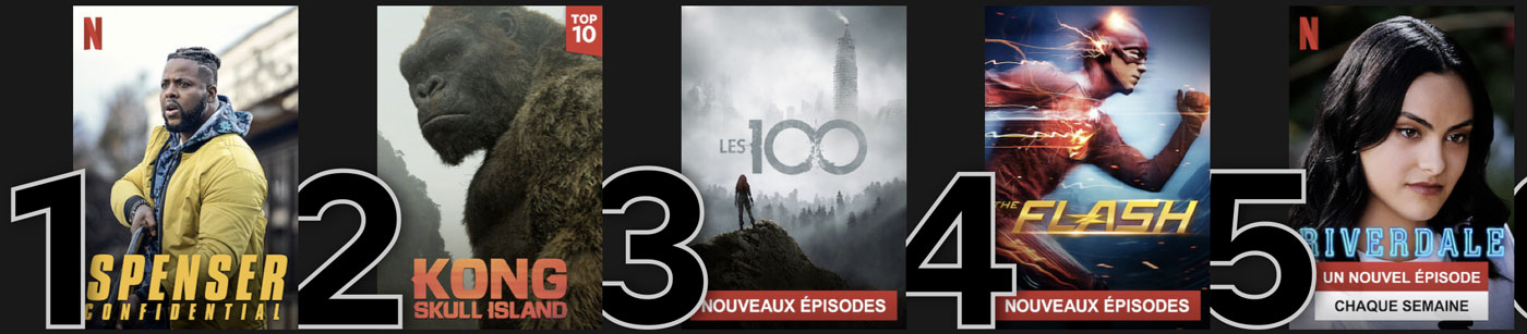 NETFLIX : Le Top 5 en ce moment à La Réunion