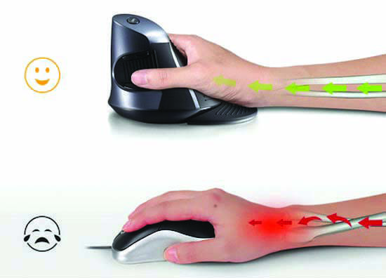 Les souris verticales au secours des employés de bureau et des joueurs