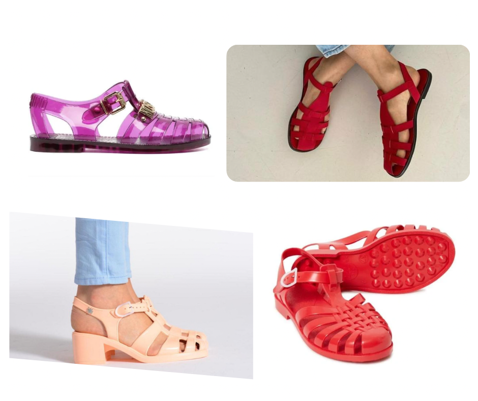 Tendances chaussures printemps- été 2022: le retour des sandales Méduse et des Babies