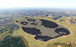 Chine : une ferme solaire de plus d’1 million de m2  en forme de panda géant