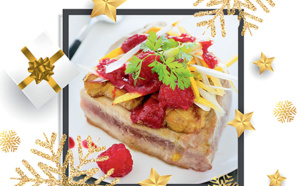 Rossini de thon, légumes oubliés &amp; vinaigrette de framboise