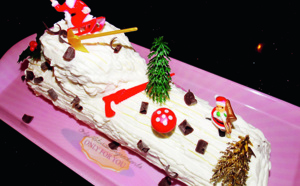 Bûche de Noël : crème chocolat et chantilly