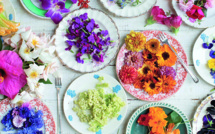 Une cuisine colorée avec les fleurs comestibles !