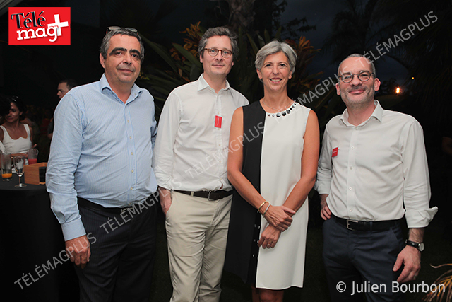 Arnaud Tassart, directeur général adjoint Prudence Créole, Tanguy Le Maire, président Prudence Créole et membre du comité exécutif Generali, Florence Cesmat, directrice générale Prudence Créole et Thierry Gaudeaux, directeur pilotage Outre-Mer Generali