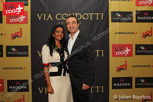 Carine Coppola, gérantes des boutiques Via Condotti et son époux, Garardo, gérant du restaurant Le Mediterraneo