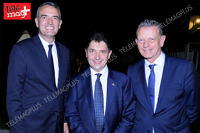 Emmanuel Cohet, ambassadeur de France à Maurice, Olivier Cadic, sénateur représentant les Français établis hors de France et Bruno Millot, président des Conseillers du commerce extérieur de la France (CCEF) et président de STOR