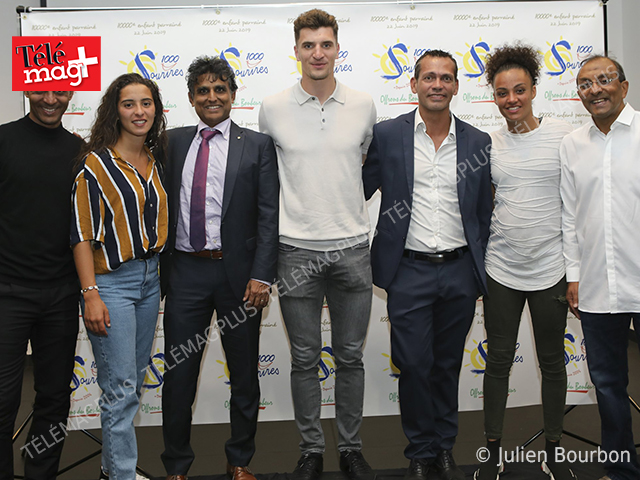 Fabrice Abriel, Anissa Lahmari, Daniel Ramsamy, Délégué Régional Orange Réunion–Mayotte, Thomas Meunier, Sébastien Commins, Responsable Communication Evenementiel Orange Réunion – Mayotte, Maëva Salomon et Ibrahim Ingar