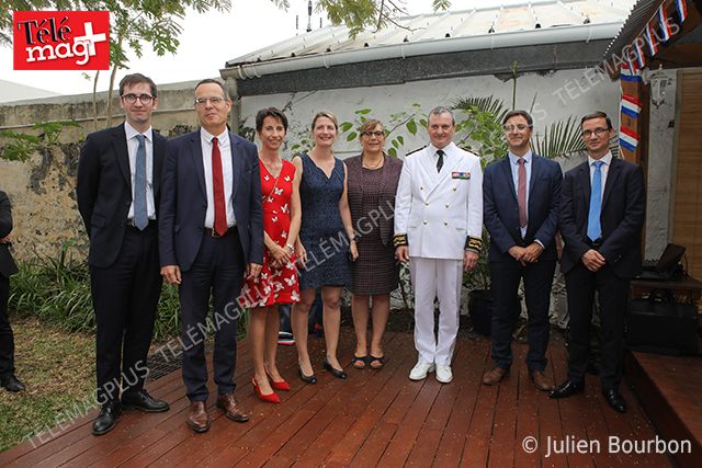  Jean-Baptiste Baudat, stagiaire ENA, Olivier Tainturier, sous-préfet de Saint-Paul, Isabelle Rebattu, sous-préfete chargée de mission et cohésion sociale, Marie-Amélie Vauthier-Bartinet, directrice de cabinet du Préfet, Véronique Beuve, sous-préfete de Saint-Benoit chargée de mission sécurité routière, Jacques Bilant, Préfet de la Réunion, Pascal Gauci, SGAR sécrétaire général aux affaires régional et Frédéric Joram, secrétaire général à la préfecture