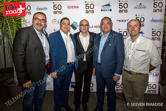 Alain Akbaraly, CCIR;  Jean Benard Dugain, délégué sociétaire AG2R; hierry Pierrat; directeur des ventes AG2R; Bernard Picardo, président CMA et Dominique Vienne, président du CESER