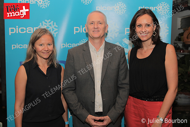 Elena Potemina, coordinatrice export Picard France, Bruno Guilleminot, directeur Picard Réunion et Florence Arwari, responsale marketing Picard International
