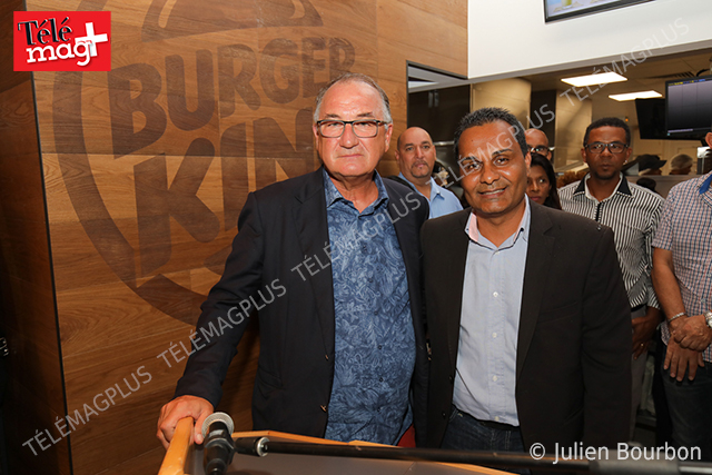 Philippe Lariche, PDG Burger King Réunion et Bruno Domen, maire de Saint-Leu
