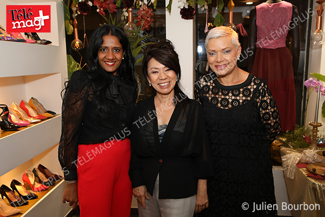 Carine Coppola, gérante des boutiques Via Condotti, Rinièle, collaboratrice Via Condotti et Guylène Toulcanon, responsable boutique Via Condotti