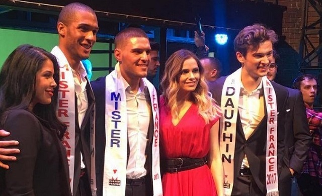 Eloy Pechier Mister France, Mister Nouvelle-Occitanie Cédric Tongbé, Mister Normandie Alexis Vildier, Ayem Nour et Clara Morgane, les menbres du jury