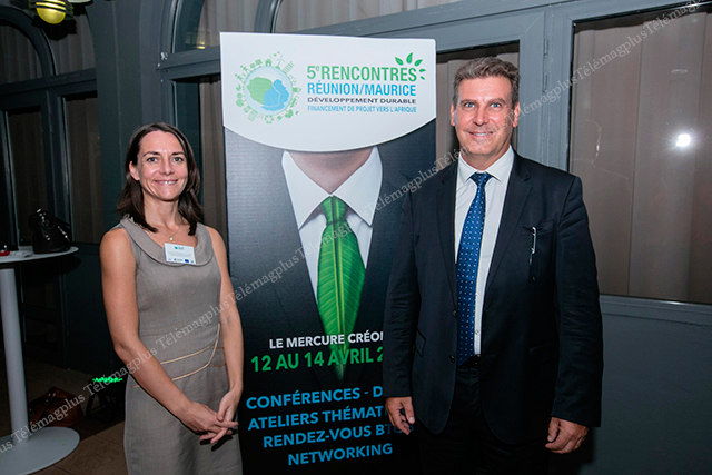  Catherine Dubreuil-Mitaine,   présidente de la CCI France-Maurice  et Gilles Couapel
