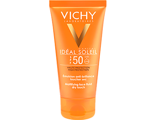 Soin solaire SPF50 au toucher sec durable, sans brillance
pour les hommes et les femmes à la peau mixte.
En pharmacies et parapharmacies