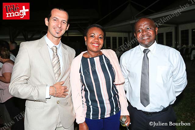 Nicolas Fraisse, directeur adjoint Copemay,  Maova Boinamani, chargée de mission IEJ,   Ibrahim Fonte, chef de service  à la Chambre d’agriculture de Mayotte