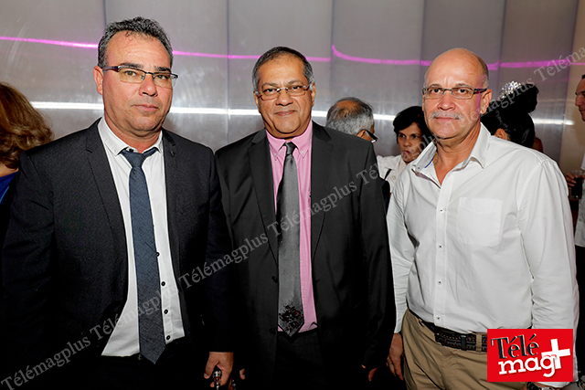 Robert Boulanger, responsable logistique de CRC, Arzou Mahamadaly, président de CRC et Célian Grondin, chargé de l’intendance de CRC
 