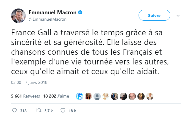 France Gall, hommage Emmanuel Macron