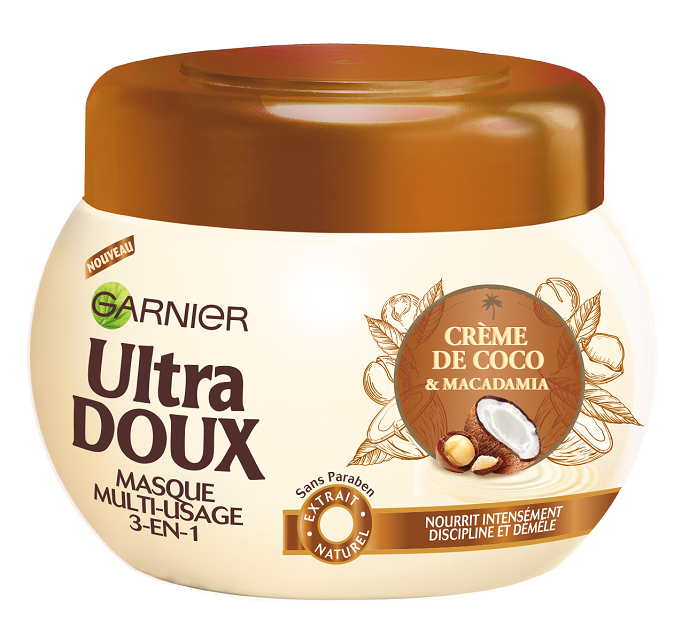Masque Multi-Usages 3-en-1 Crème de Coco & Macadamia - Ultra Doux de Garnier