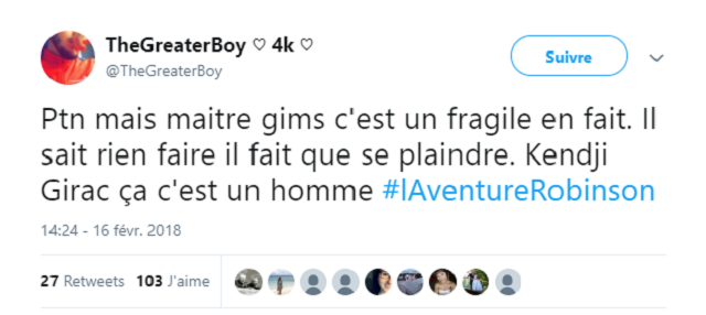 Robinson, maître Gims