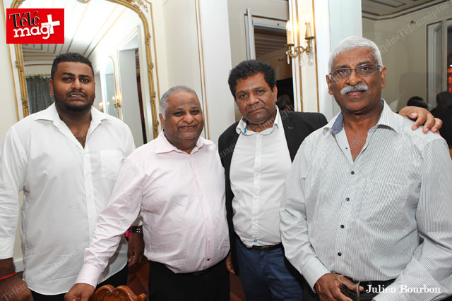 Tony Moutoussamy, Regal des Iles, Alex Moutoussamy, président de Régal des Iles, Jean-Hugues Ratenon, député et Emilien Moutoussamy, Transport Moutoussamy 