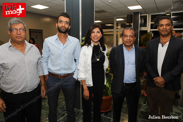 Umedlal Mahendre, Reichad Locate, SEDRE, Nissimah Dindar, sénatrice, Idriss Omarjee, directeur cabinet du maire du Tampon, Olivier Mouta, collaborateur du cabinet du Conseil Départemental