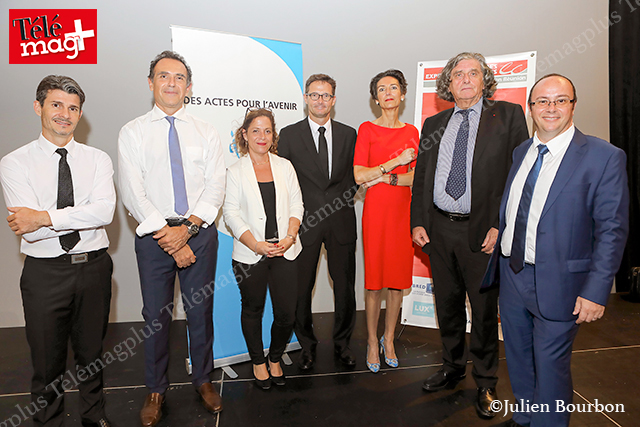 Pascal Gillot, notaire, Bertrand Boisseau,  scaliste étude Popineau, Katy Hoarau, expert- comptable, Alan Vaillant, dir rég des Finances publi Run Ariane Lemaitre, juriste, Jean-Pierre Cossin, cons. maitre honoraire et Rémy Amato, prés de OEC
