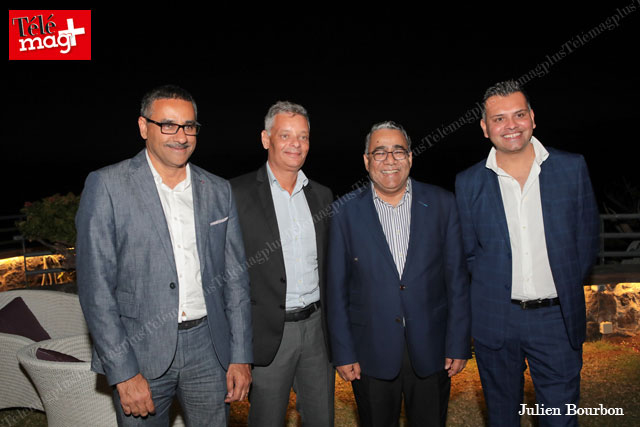 Zak Omarjee, directeur commercial d’Air Mauritius, Robert Bourquin, directeur d’Air Mauritius Réunion, Donald E Payen, vice-président d’Air Mauritius, Arvind Bundhun, directeur de la MTPA