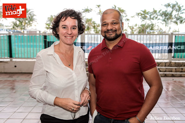 Hélène Clavel, directrice Chronopost, Réunion, Patrick Ivanhoé, responsable export Chronopost Réunion